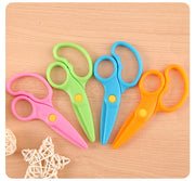 安全はさみ プラスチック製ハサミ 学校用 子供用 子ども キッズ 文房具 紙切り 練習 DIY 右手用 ミニ 軽量 安心 初めて