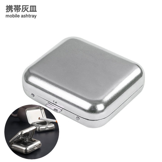 携帯灰皿 喫煙具 喫煙所 無地 シルバーカラー シンプル 商品画像