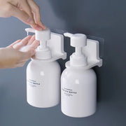 ディスペンサーホルダー 3個セット ボトルホルダー バス用品 ディスペンサー ボトル 収納 貼り付け 壁面 壁掛け 吊り下げ バスルーム シャンプー ボディソープ トリートメント