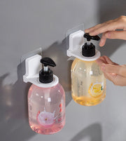 ディスペンサーホルダー 3個セット ボトルホルダー バス用品 ディスペンサー ボトル 収納 貼り付け 壁面 壁掛け 吊り下げ バスルーム シャンプー ボディソープ トリートメント