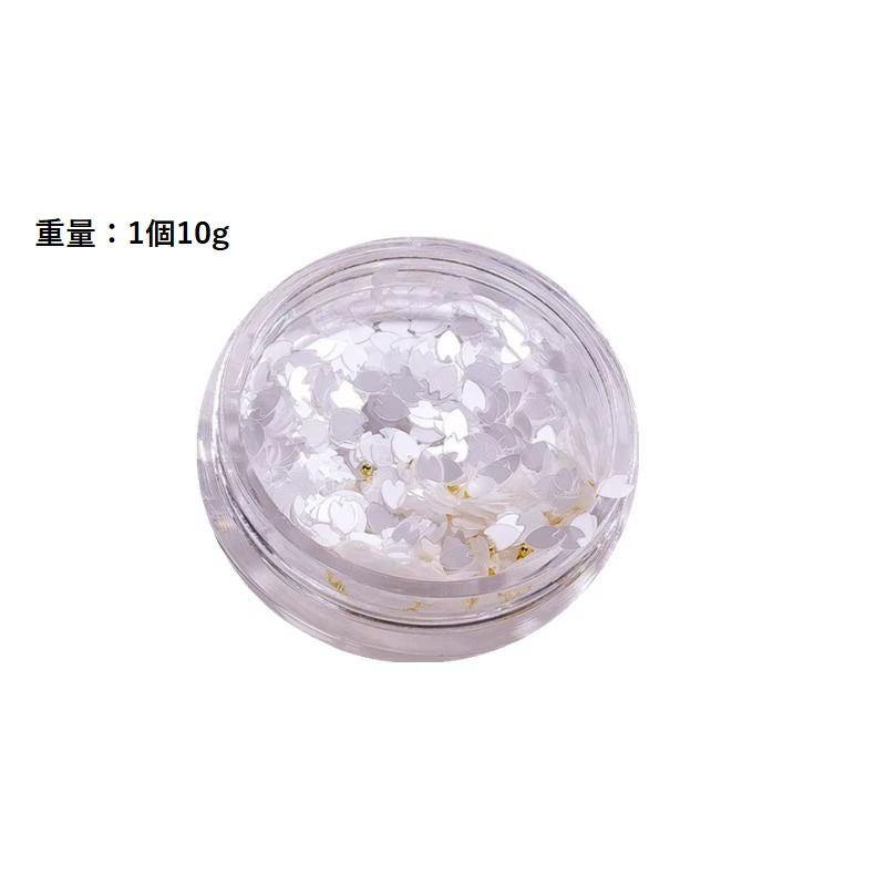 ネイルパーツ ケース入り 3個セット ホログラム スパンコール ブリオン 商品画像5