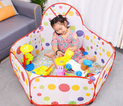 ボールプール ボールハウス 子供 キッズ プレイサークル バスケットゴール付き 折りたたみ 折り畳み 室内遊具 誕生日プレゼント