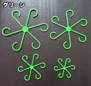 園芸用支柱サポートプレート 4個セット 4サイズ 支柱ホルダー 支柱用部品 つる植物用 支柱固定 葉っぱ型 リーフ型 家庭菜園 農業 ガーデニング 野菜 花 園芸用品
