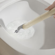 トイレブラシ シリコン製 掃除ブラシ ケース付き スリム コンパクト ソフト 柔らか 傷つけにくい 柄付きブラシ 洗える 清潔 掃除用品 壁取り付け おしゃれ