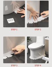 隙間テープ トイレ用品 すきまテープ 便器シート 床 マスキング シール 汚れ防止 便所 洗面所 シンク 水回り カット可能 洗える シンプル