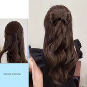 ポイントウィッグ 部分ウィッグ ヘアーピース ヘアクリップ ポニーテール リボン レディース 女性 簡単 髪の毛 エクステ エクステンション 自然 ナチュラル イメージチェンジ かわいい