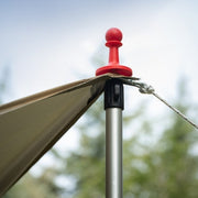 テントポールキャップ 2個セット 避雷キャップ アウトドア用品 テント部品 タープ 落雷防止 導電防止 先端 取り付け簡単