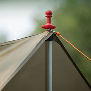 テントポールキャップ 2個セット 避雷キャップ アウトドア用品 テント部品 タープ 落雷防止 導電防止 先端 取り付け簡単