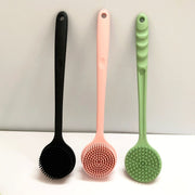 ボディブラシ 柄付き ロング 両面 背中洗い バス用品 お風呂用品 柔らかい やわらかい 簡単 便利