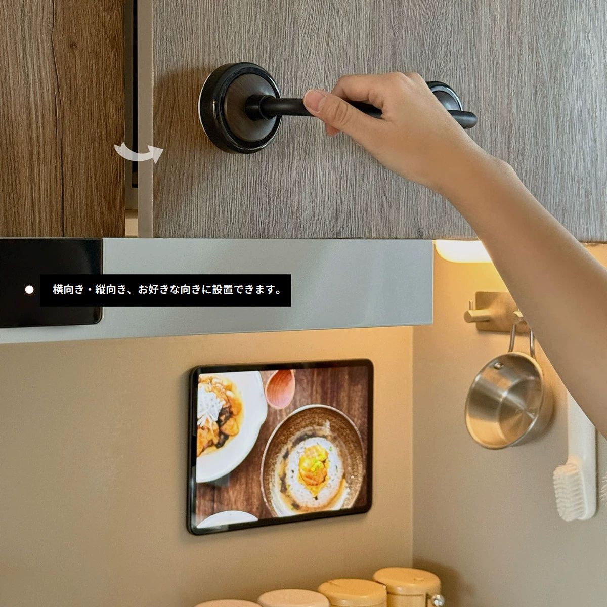 ドアハンドル 取っ手 吸盤式 工具不要 穴あけ不要 取り付け簡単 商品画像5