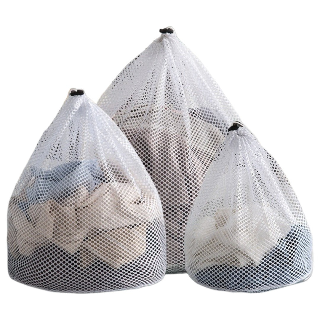 洗濯ネット 3点セット 3サイズ ランドリーネット 巾着袋 洗濯用品 メッシュ 細目 粗目 まとめ洗い 大容量 絡まり防止 型崩れ防止