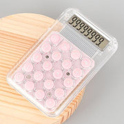 電卓 計算機 計算器 オフィス雑貨 オフィス用品 生活雑貨 日用雑貨 コンパクト 小さめ 手のひらサイズ 透明 クリア ピンク ブルー ホワイト ブラック シンプル カジュアル 可愛い キュート おしゃれ