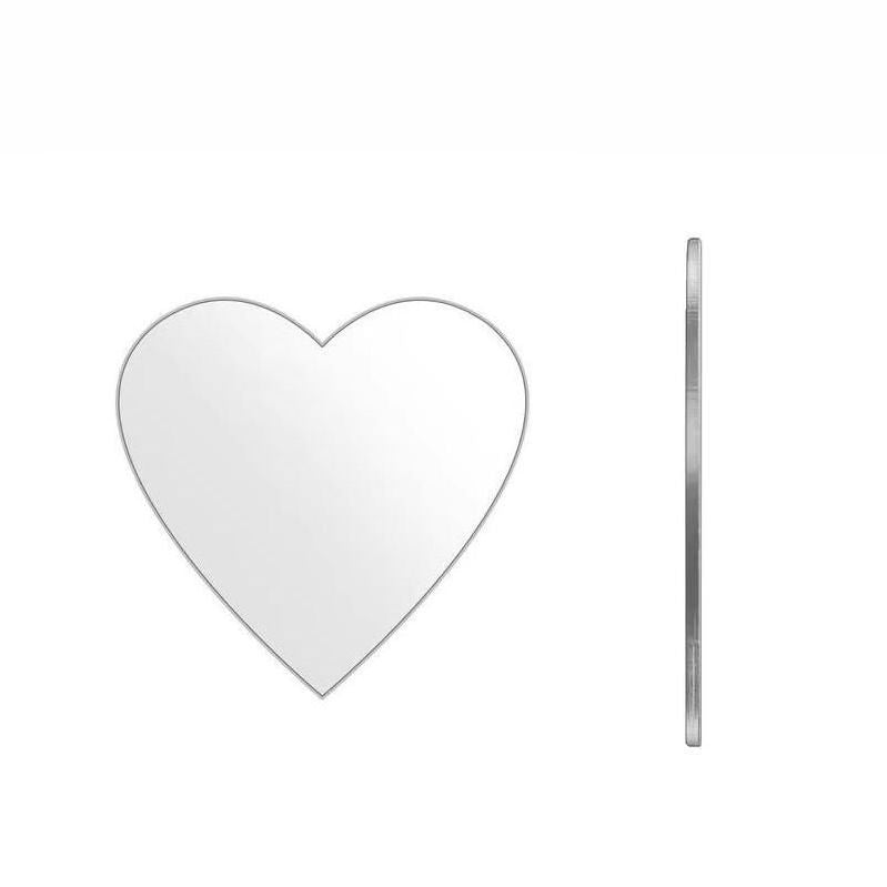 シールミラー スマホミラー 貼り付けミラー 同デザイン4個セット ハート 星 商品画像2
