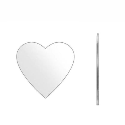 シールミラー スマホミラー 貼り付けミラー 同デザイン4個セット ハート 星 商品画像2