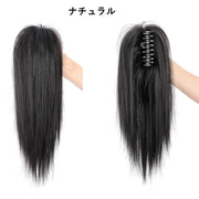 ポイントウィッグ 部分ウィッグ ポニーテール ヘアクリップ式 バンスクリップ レディース 女性用 簡単装着 つけ毛 付け毛 ストレート ヘアピース ヘアアレンジ イメチェン コスプレ