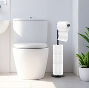 トイレットペーパーホルダー トイレットペーパースタンド 置き型 収納 自立 ストッカー トイレ用品 縦型 ポール 省スペース スリム トイレグッズ 日用品 便利 シンプルトイレグッズ お手洗い おしゃれ