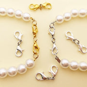 留め具 アクセサリーパーツ 10個セット ハンドメイド ブレスレット ネックレス アンクレット パーツ アクセサリー材料 クラフトパーツ 部品 材料 ゴールド ホワイト