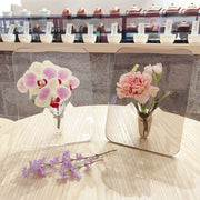 花瓶 花びん 花器 フラワーベース 一輪挿し プラスチック製 透明 クリア 四角形 スクエア ユニーク おしゃれ インテリア 雑貨
