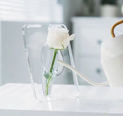 花瓶 花びん 花器 フラワーベース 一輪挿し プラスチック製 透明 クリア 四角形 スクエア ユニーク おしゃれ インテリア 雑貨