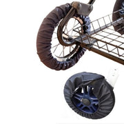 ベビーカー用 タイヤカバー 車輪カバー 4個セット ホイールカバー 保護 防塵 乳母車 床キズ 床汚れ防止 室内 屋内 取付簡単