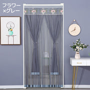 のれん 暖簾 間仕切り レース 面ファスナー マジック テープ 幅90cm 幅100cm 長さ200cm 透け感 おしゃれ かわいい カーテン