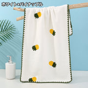 フェイスタオル ハンドタオル バス用品 フルーツ柄 ふんわり 吸水性 柔らかい 日用品 生活雑貨 お洒落
