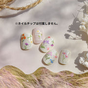 ネイルシール ネイルステッカー 1枚 ネイルアート ナチュラル セルフネイル デコパーツ 貼るだけ簡単 花 フラワー 植物 リボン 蝶 可愛い