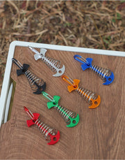アンカーペグ ウッドデッキ用 ウッドデッキペグ 単品 1個 魚骨型 スプリング アウトドア用品 テントアクサセリー キャンプ 留め具 フック フィッシュボーン テント タープ
