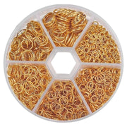 丸カン 6サイズセット 金具 留め具 ケース付き アクセサリーパーツ キーホルダー ネックレス ピアス 4mm 5mm 6mm 7mm 8mm 10mm ハンドメイド 手芸用品 手作り DIY