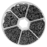 丸カン 6サイズセット 金具 留め具 ケース付き アクセサリーパーツ キーホルダー ネックレス ピアス 4mm 5mm 6mm 7mm 8mm 10mm ハンドメイド 手芸用品 手作り DIY