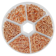 丸カン 6サイズセット 金具 留め具 ケース付き アクセサリーパーツ キーホルダー ネックレス ピアス 4mm 5mm 6mm 7mm 8mm 10mm ハンドメイド 手芸用品 手作り DIY