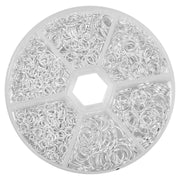 丸カン 6サイズセット 金具 留め具 ケース付き アクセサリーパーツ キーホルダー ネックレス ピアス 4mm 5mm 6mm 7mm 8mm 10mm ハンドメイド 手芸用品 手作り DIY