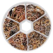 丸カン 6サイズセット 金具 留め具 ケース付き アクセサリーパーツ キーホルダー ネックレス ピアス 4mm 5mm 6mm 7mm 8mm 10mm ハンドメイド 手芸用品 手作り DIY