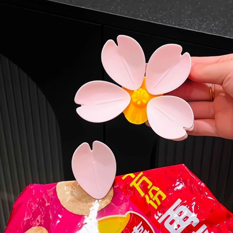 袋止めクリップ 2個セット キッチンクリップ 食品用袋クリップ 桜 マグネット 商品画像5