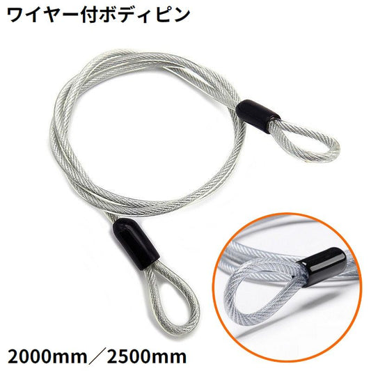 ボディピン ワイヤー付き ステンレス 直径2.5mm 長さ 2000mm 商品画像