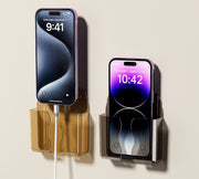 スマホホルダー 壁掛け スマホ充電スタンド スマートフォンスタンド スマホスタンド リモコンラック クリアカラー 透明 壁取り付け 粘着シール 工具不要 穴あけ不要 おしゃれ かわいい 省スペース 便利グッズ