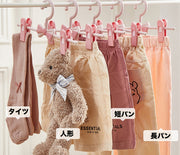 ハンガー クリップ付き 5本セット 衣類ハンガー ピンチハンガー 収納用品 洗濯用品 スカート パンツ ボトムス 挟む 便利 おしゃれ かわいい