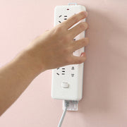 電源タップホルダー 同色10個セット スライド式 壁掛け 粘着テープ 取り付け 固定 収納 テープ 貼り付け リモコン 簡単 便利 スタイリッシュ すっきり アイデアグッズ