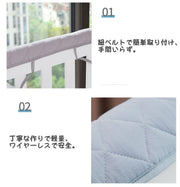 ベビーベッドガードカバー ベビー用品 赤ちゃん 安全パット 120cm ベッドフェンス ベッドバンパー 取り付け簡単 紐付き シンプル