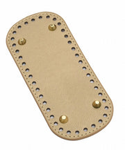 バッグ用底板 リベット付き 18x8cm PUレザー 編みつけ カバン パーツ DIY ハンドメイド 手芸 無地 シンプル 鞄 かごバッグ 裁縫材料
