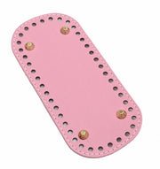 バッグ用底板 リベット付き 18x8cm PUレザー 編みつけ カバン パーツ DIY ハンドメイド 手芸 無地 シンプル 鞄 かごバッグ 裁縫材料