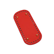 バッグ用底板 リベット付き 18x8cm PUレザー 編みつけ カバン パーツ DIY ハンドメイド 手芸 無地 シンプル 鞄 かごバッグ 裁縫材料