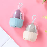 メイクスポンジケース パフケース 3Dパフ用 立体 ループ付き 保管 収納 通気穴 通気性 吊り下げ メイク道具 持ち運び クリア 透明蓋 メイクスポンジホルダー 防塵 旅行 出張