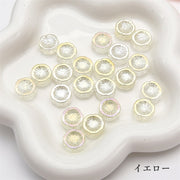 ガラスビーズ 10個セット フラワー お花 ブレスレット ネックレス アクセサリー 手作り ハンドメイド DIY 手芸 パーツ