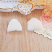 ハンドクラフトパーツ 猫耳 ウサギ耳 同デザイン10個セット パーツ ハンドクラフト用品 ハンドメイド DIY 手芸 手作り リメイク 材料 ぬいぐるみ 猫 ウサギ 兎 耳 ヘアピン カチューシャ かわいい キュート 子供 コスプレ ハロウィン イベント