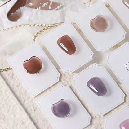 ネイルカラーチャート ガラスチャート クリアカボション 同デザイン10個セット 見本チップ ディスプレイ 商品画像3