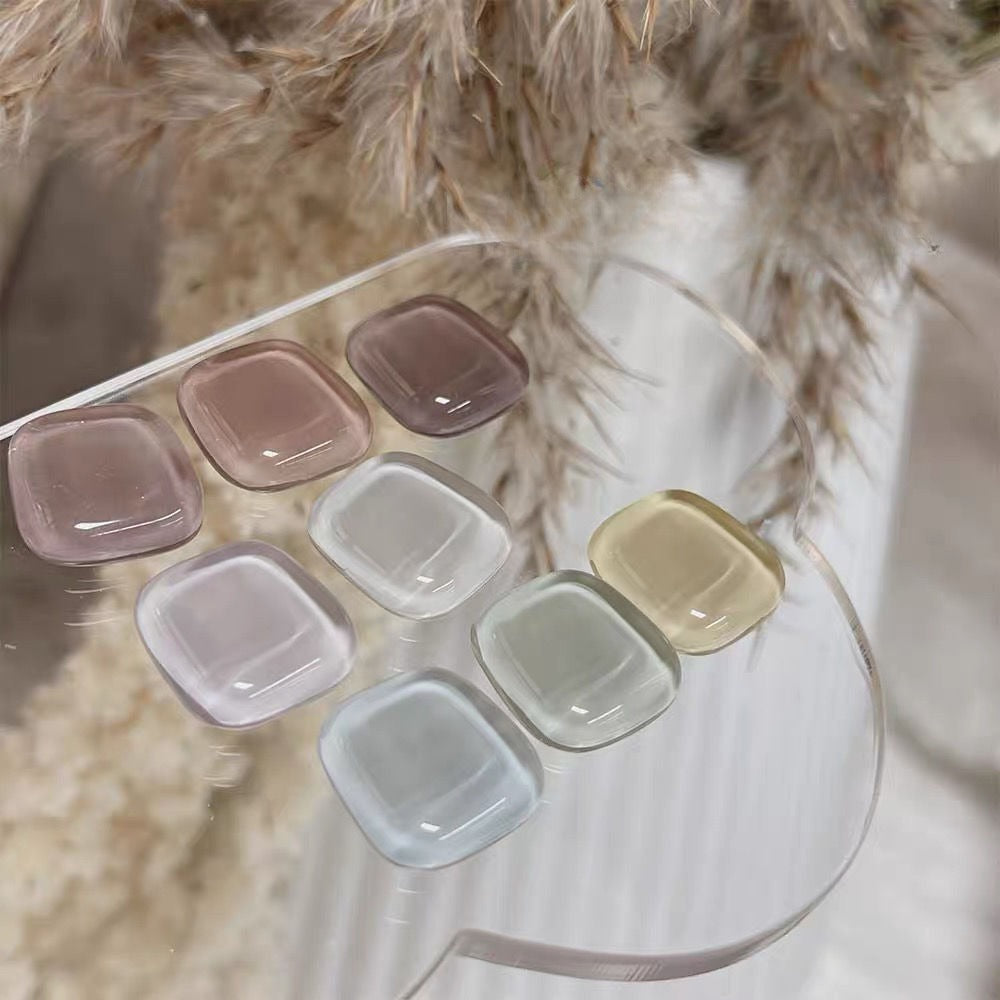ネイルカラーチャート ガラスチャート クリアカボション 同デザイン10個セット 見本チップ ディスプレイ 商品画像4