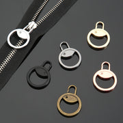 ジッパータブ 4個セット ジッパー ジッパーヘッド ファスナー 引き手 部品 パーツ 効果尿 金具 チャック 丸