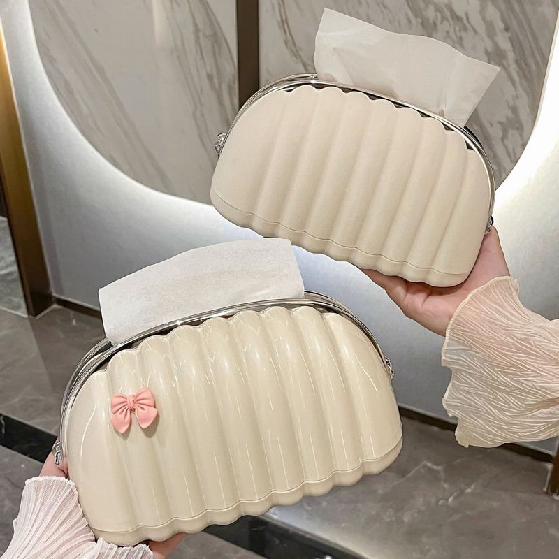 ティッシュケース ティッシュカバー ソフトパックティッシュ用 卓上 スプリング付き バネ付き 商品画像2