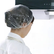 シャワーキャップ 100個セット ヘアキャップ 使い捨て コンパクト 透明 クリア 防水 髪染め 毛染め カラーリング ヘアカラー 入浴 浴室 バスルーム
